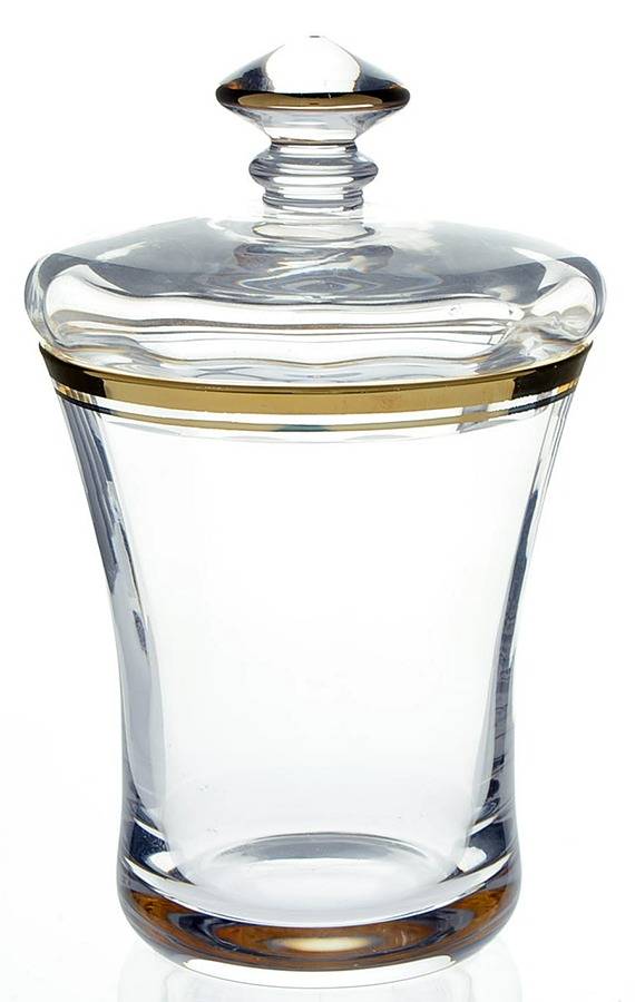 Jamestown Clear (Gold Trim) Jam/Jelly & Lid by Mikasa-1