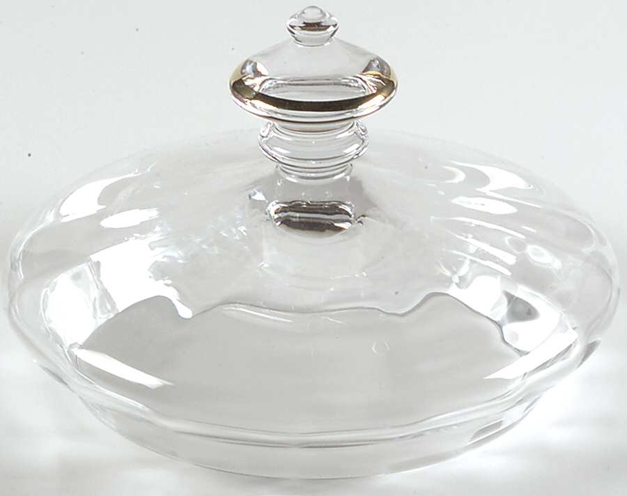 Jamestown Clear (Gold Trim) Lid for Biscuit Barrel by Mikasa-1