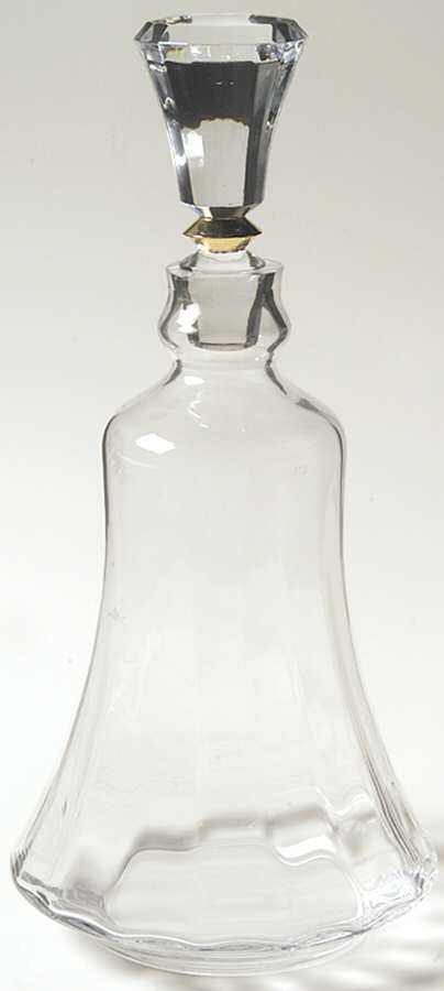 Jamestown Clear (Gold Trim) Liqueur Decanter & Stopper by Mikasa-1