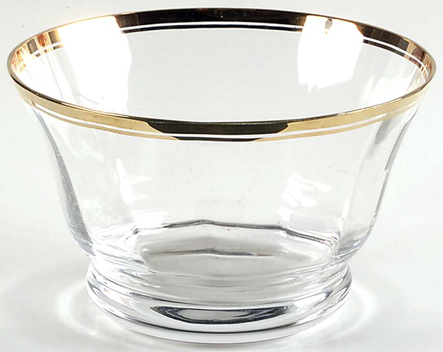 Jamestown Clear (Gold Trim) 4" Round Bowl by Mikasa-1