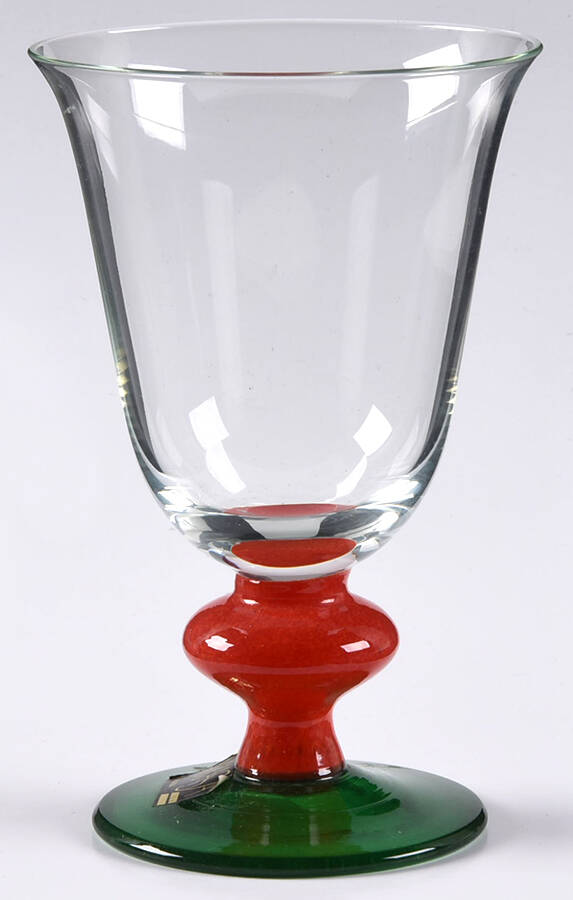 Jazz Orange Green Wine Glass by Mikasa-1