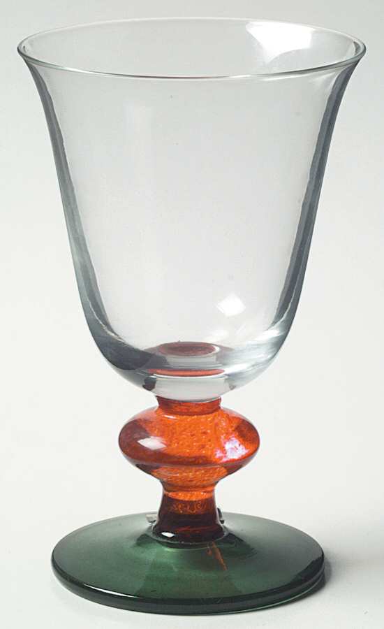 Jazz Red Green Water Goblet by Mikasa-1
