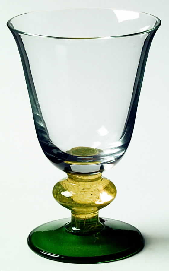 Jazz Yellow Green Wine Glass by Mikasa-1