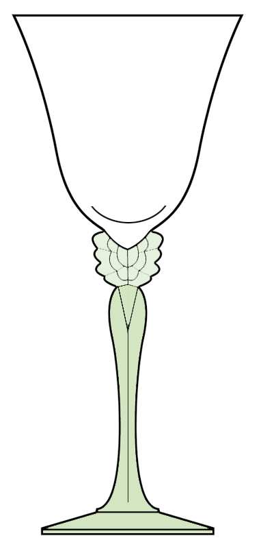 Mariposa Winter Green Water Goblet by Mikasa-1