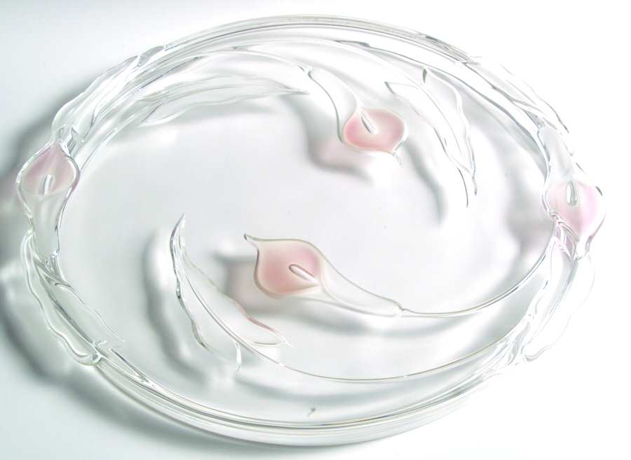 Mayfair (Pink Frosted Accents) Cake Plate by Mikasa-1
