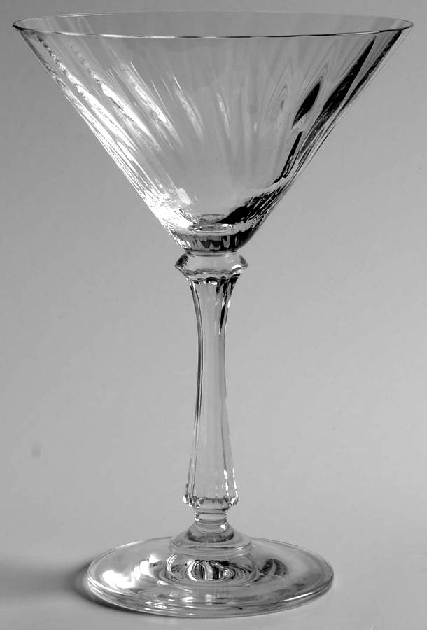 Melody (Newer, Rib Optic) Martini Glass by Mikasa-1