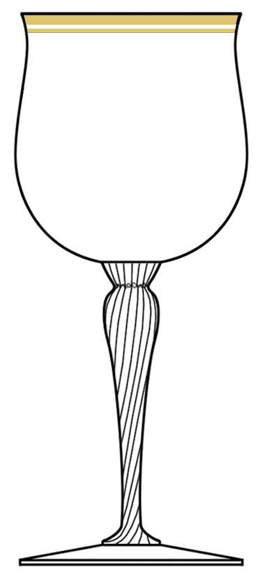 Napoli Gold Water Goblet by Mikasa-1