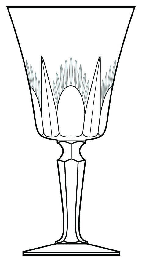Palm Court Water Goblet by Mikasa-1