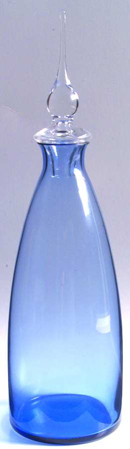 Rivoli Slate Blue Decanter & Stopper by Mikasa-1