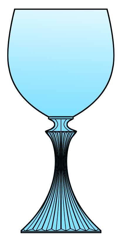 Ritz Sky Blue Water Goblet by Mikasa-1