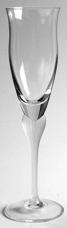 Sea Mist Clear Frost Stem Fluted Champagne by Mikasa-1