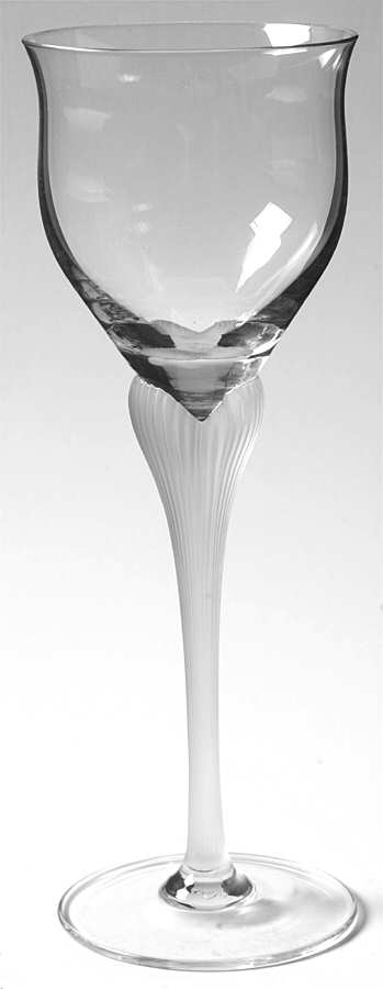 Sea Mist Clear Frost Stem Water Goblet by Mikasa-1