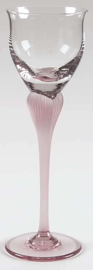 Sea Mist Amethyst Frosted Stem Cordial Glass by Mikasa-1