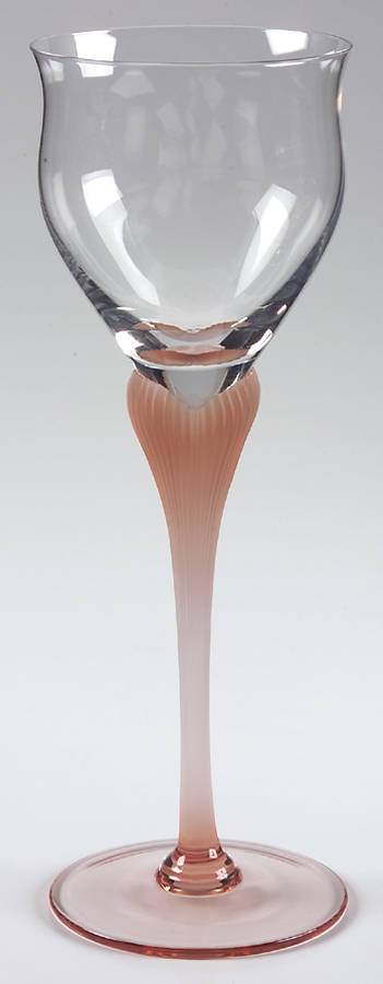 Sea Mist Coral Frosted Stem Water Goblet by Mikasa-1