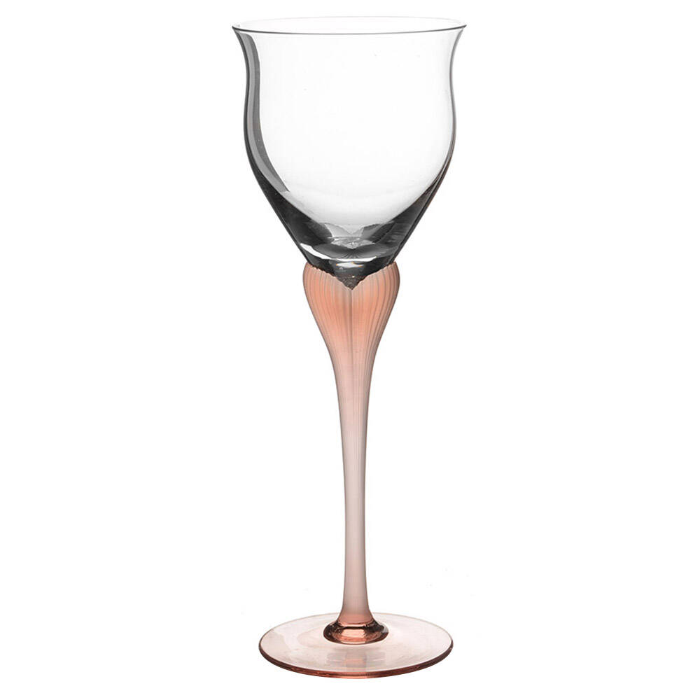 Sea Mist Coral Frosted Stem Wine Glass by Mikasa-1