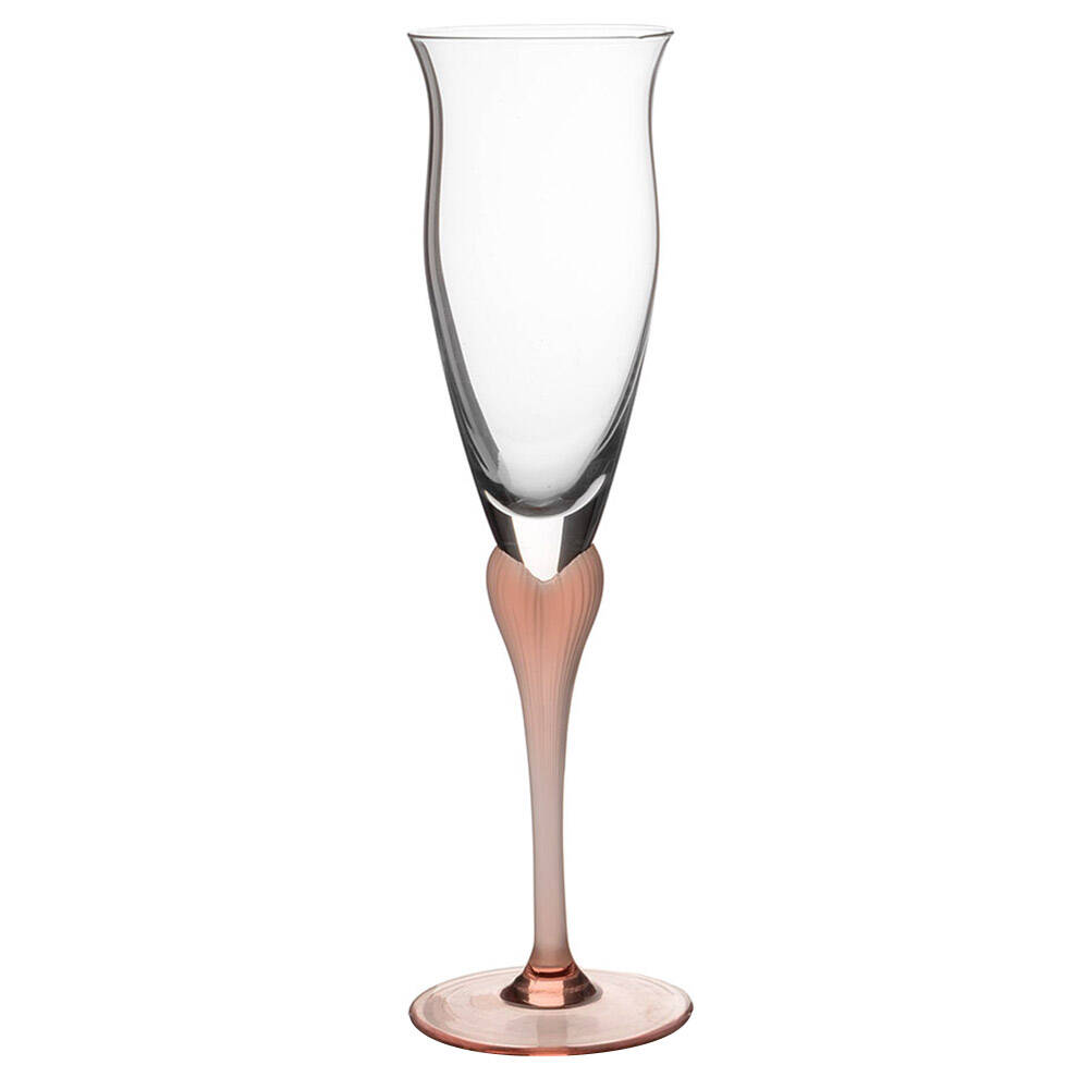 Sea Mist Coral Frosted Stem Fluted Champagne by Mikasa-1