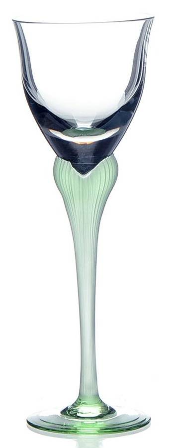 Sea Mist Jade Frosted Stem Cordial Glass by Mikasa-1