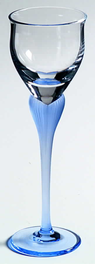 Sea Mist Sapphire Frosted Stem Cordial Glass by Mikasa-1