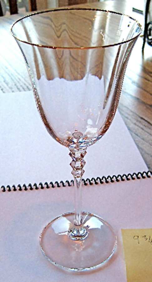 Sonata Gold Water Goblet by Mikasa-1