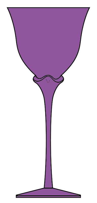 Tulip Amethyst Water Goblet by Mikasa-1