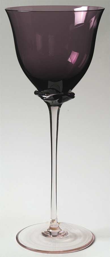 Tulip Amethyst Pink Water Goblet by Mikasa-1