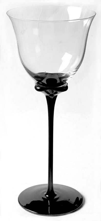 Tulip Crystal Black Water Goblet by Mikasa-1