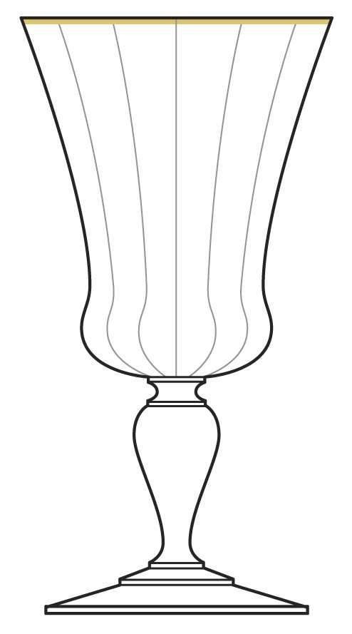Wilshire Gold Water Goblet by Mikasa-1