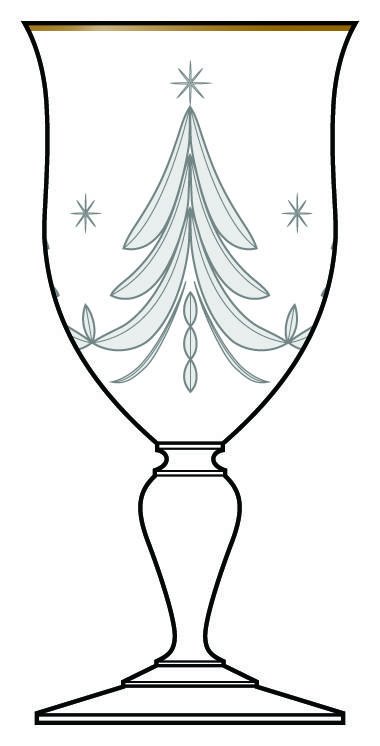Yule Magic Water Goblet by Mikasa-1