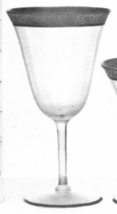 Gold Decoration #251 Water Goblet by Monongah-1