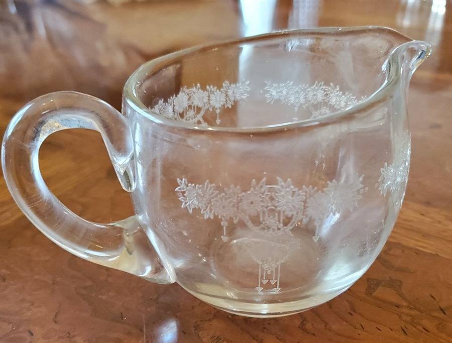 Roseland Clear Creamer by Monongah-1