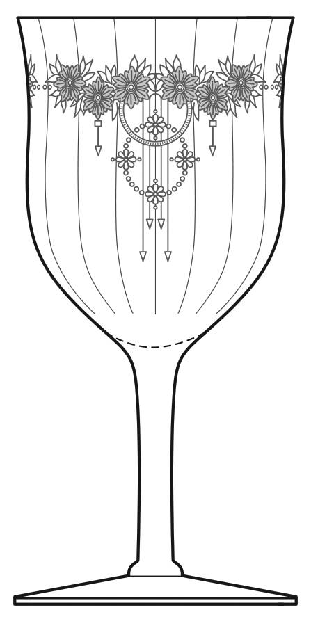 Roseland Clear Water Goblet by Monongah-1