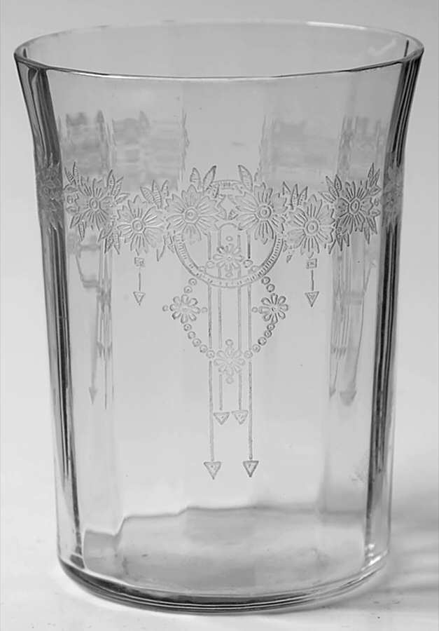 Roseland Clear 9 Oz Flat Tumbler by Monongah-1