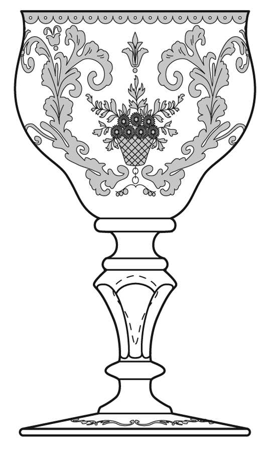 Baroque Water Goblet by Moser-1