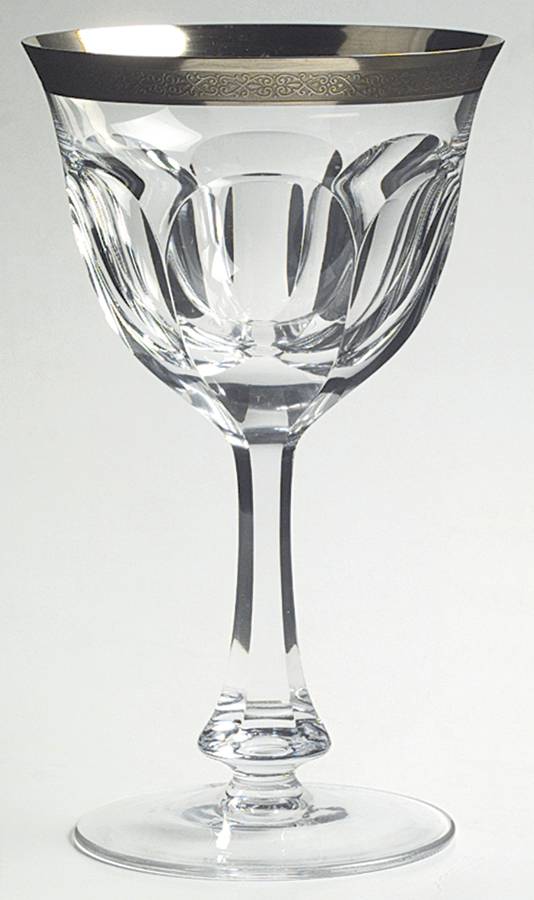 Lady Hamilton Gold Encrusted Band Water Goblet by Moser-1