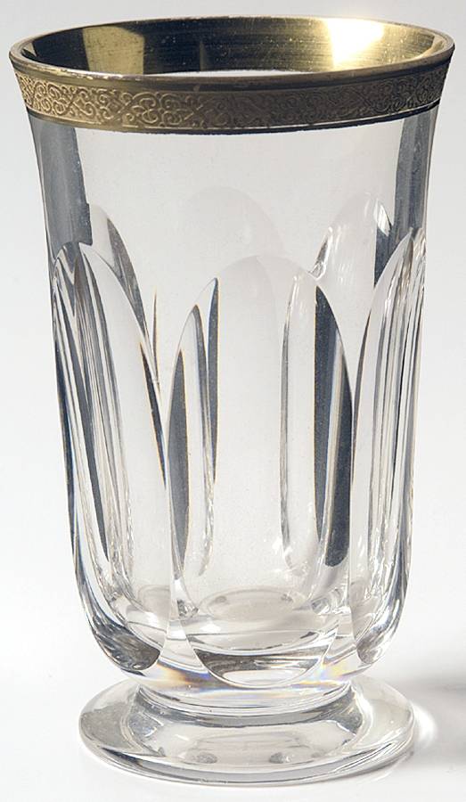 Lady Hamilton Gold Encrusted Band 9 Oz Footed Tumbler by Moser-1