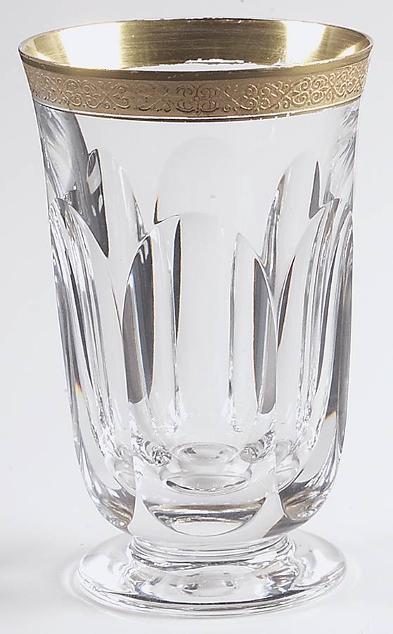 Lady Hamilton Gold Encrusted Band 6 Oz Footed Tumbler by Moser-1