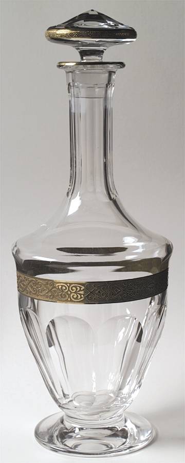 Lady Hamilton Gold Encrusted Band Decanter & Stopper by Moser-1