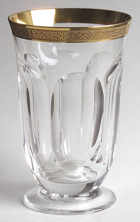 Lady Hamilton Gold Encrusted Band Beer Glass by Moser-1
