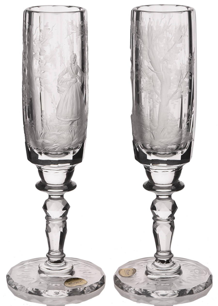 Maria Theresa (Etch) Fluted Champagne by Moser-1