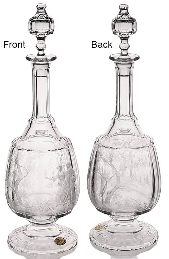 Maria Theresa (Etch) Large Decanter & Stopper by Moser-1