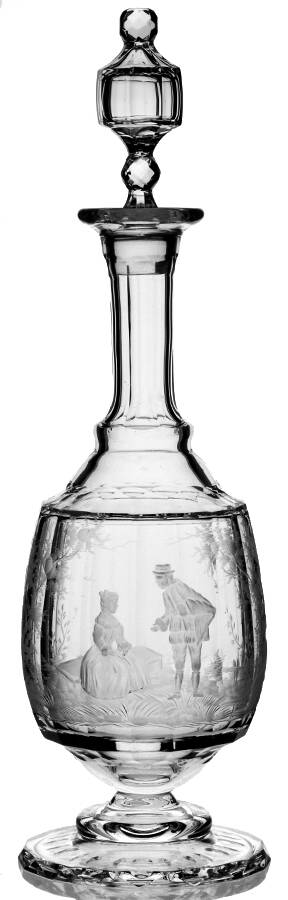 Maria Theresa (Etch) Cordial Decanter & Stopper by Moser-1