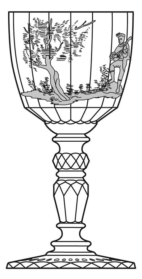 Maria Theresa (Etch) Water Goblet by Moser-1