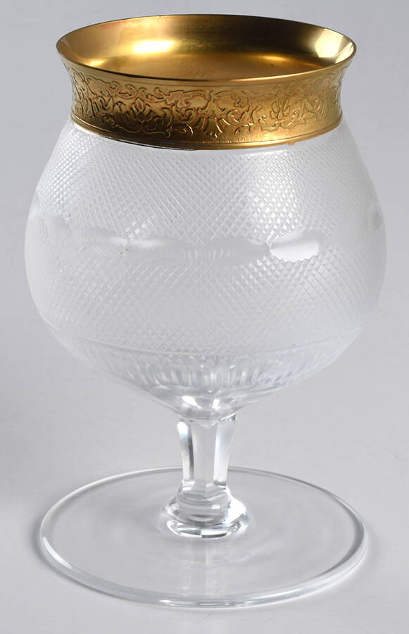 Splendid (Gold) Brandy Glass by Moser-1