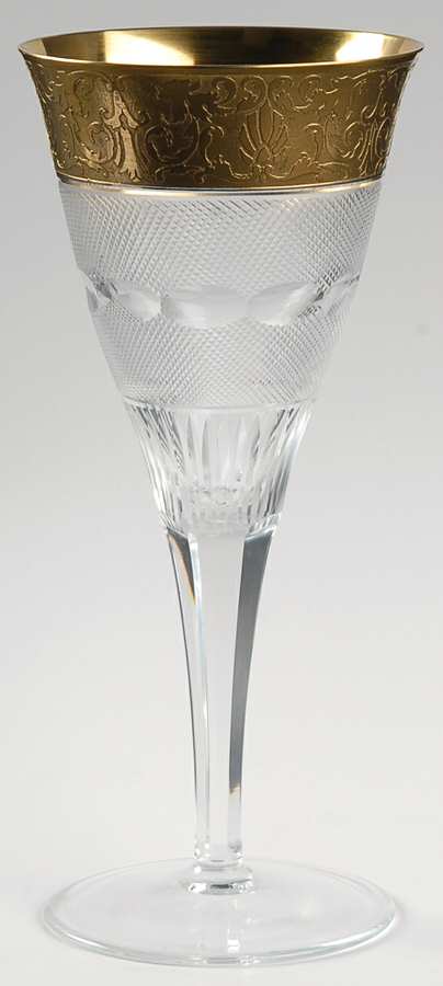 Splendid (Gold) Water Goblet by Moser-1