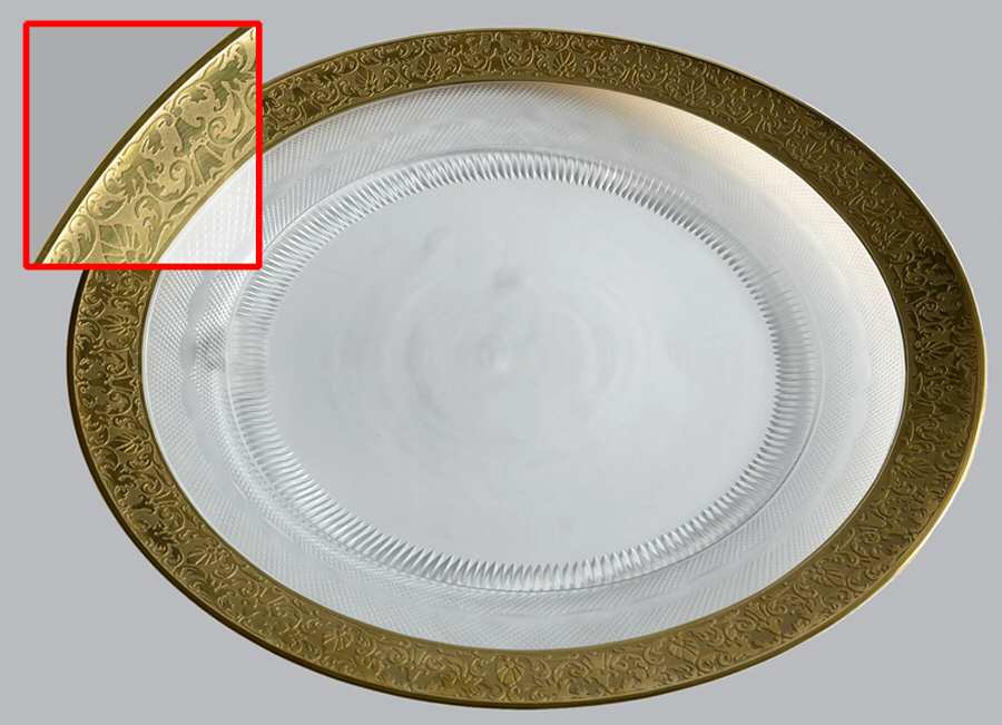 Splendid (Gold) 13" Serving Plate by Moser-1