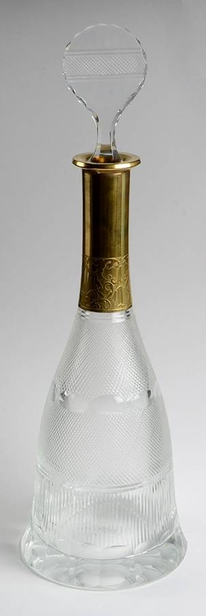 Splendid (Gold) Large Decanter & Stopper by Moser-1