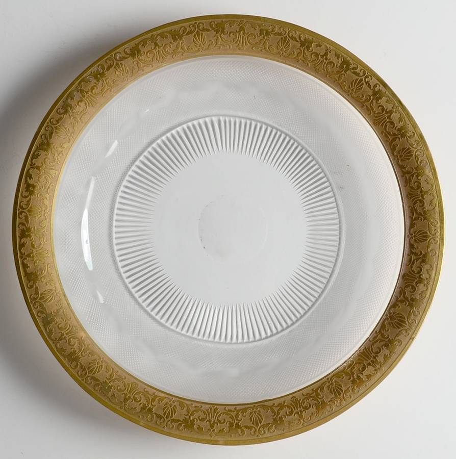 Splendid (Gold) Dinner Plate by Moser-1