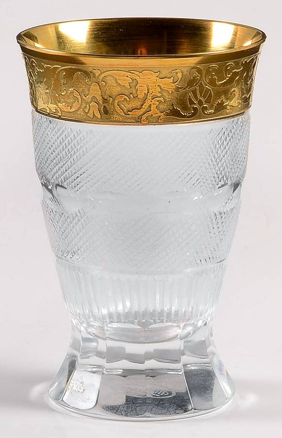 Splendid (Gold) Juice Glass by Moser-1