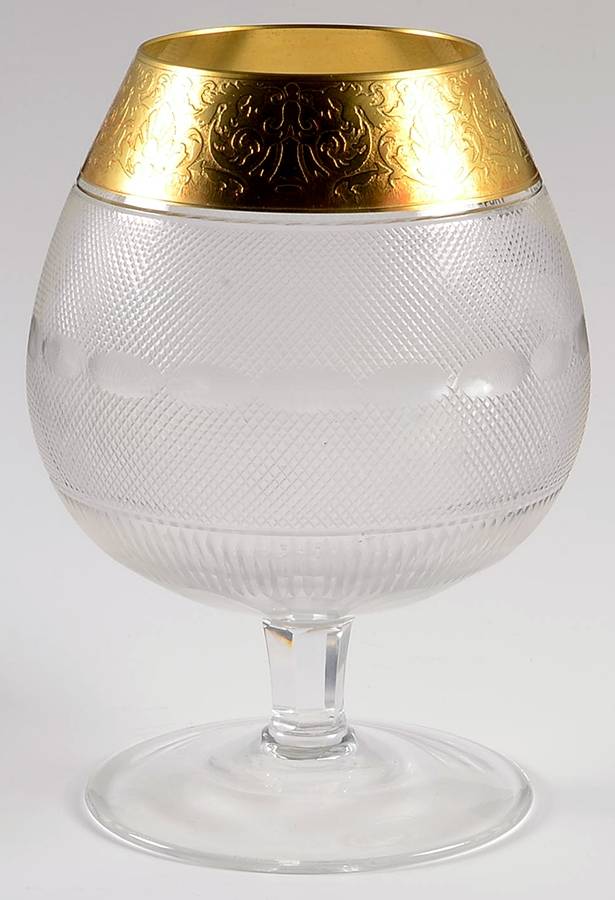 Splendid (Gold) Large Brandy Glass by Moser-1