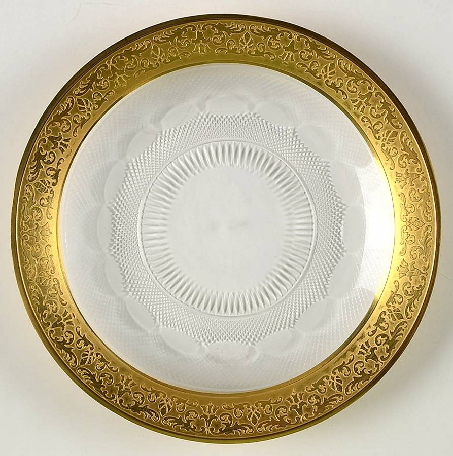 Splendid (Gold) Underplate for Finger Bowl by Moser-1